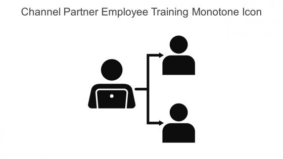 Channel Partner Employee Training Monotone Icon In Powerpoint Pptx Png And Editable Eps Format