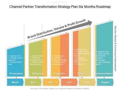 Channel partner transformation strategy plan six months roadmap