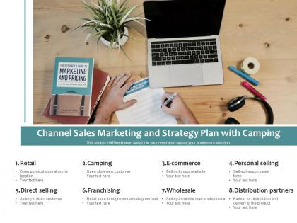 Channel sales marketing and strategy plan with camping