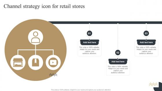 Channel Strategy Icon For Retail Stores