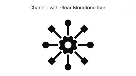 Channel With Gear Monotone Icon In Powerpoint Pptx Png And Editable Eps Format