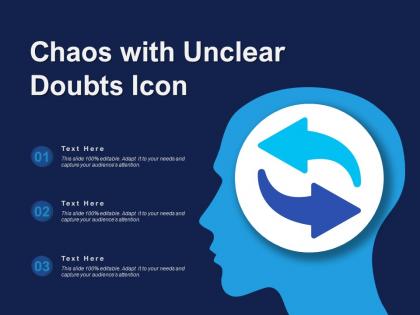Chaos with unclear doubts icon