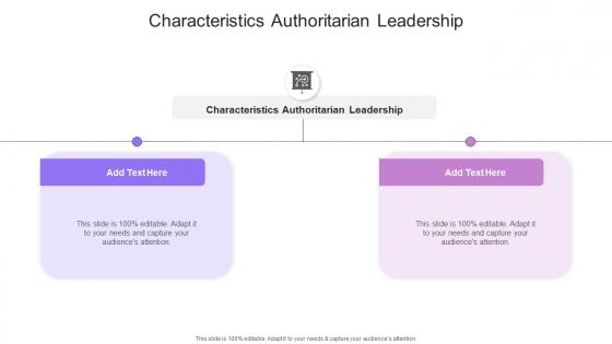 Characteristics Authoritarian Leadership In Powerpoint And Google Slides Cpb