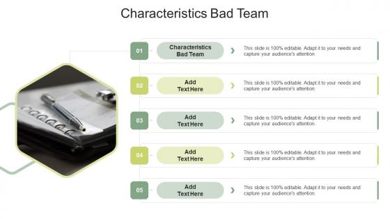 Characteristics Bad Team In Powerpoint And Google Slides Cpb