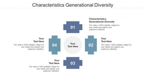 Characteristics generational diversity ppt powerpoint presentation inspiration vector cpb