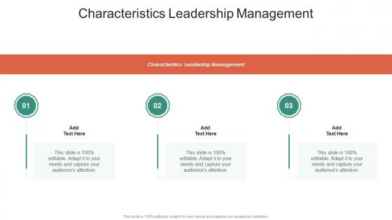 Characteristics Leadership Management In Powerpoint And Google Slides Cpb