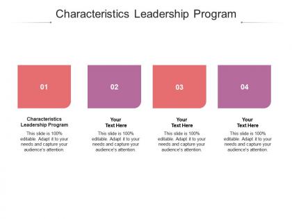 Characteristics leadership program ppt powerpoint presentation inspiration diagrams cpb