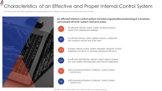 Characteristics Of An Effective And Proper Internal Control System Objectives And Methods