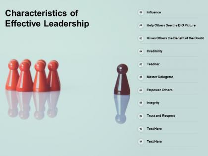 Characteristics of effective leadership