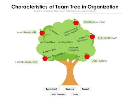 Characteristics of team tree in organization