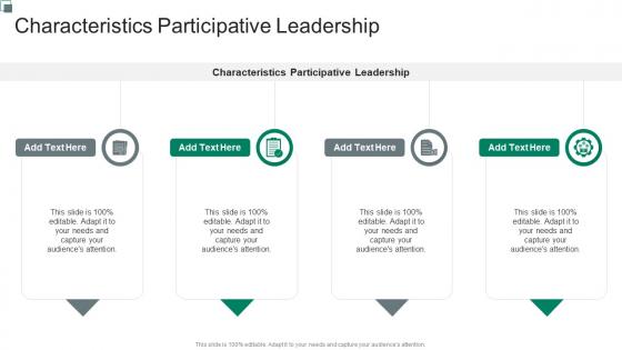 Characteristics Participative Leadership In Powerpoint And Google Slides Cpb