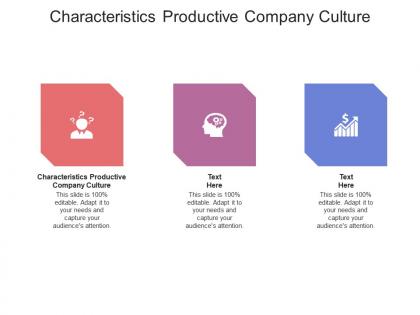 Characteristics productive company culture ppt powerpoint presentation outline vector cpb