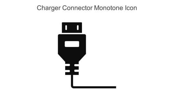 Charger Connector Monotone Icon In Powerpoint Pptx Png And Editable Eps Format