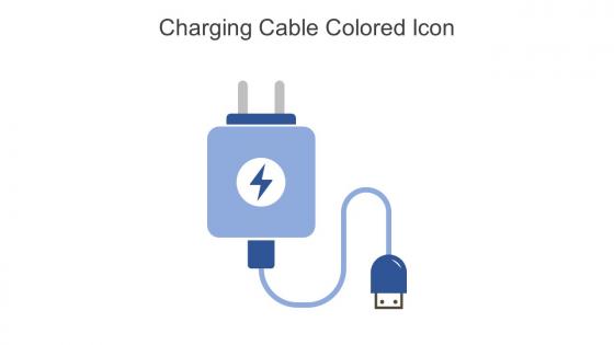 Charging Cable Colored Icon In Powerpoint Pptx Png And Editable Eps Format