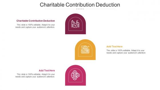 Charitable Contribution Deduction Ppt Powerpoint Presentation Show Format Ideas Cpb
