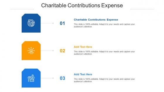 Charitable Contributions Expense Ppt Powerpoint Presentation Professional Show Cpb