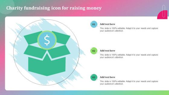 Charity Fundraising Icon For Raising Money