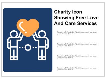 Charity icon showing free love and care services
