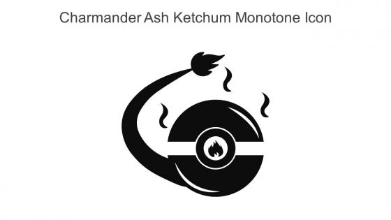 Charmander Ash Ketchum Monotone Icon In Powerpoint Pptx Png And Editable Eps Format