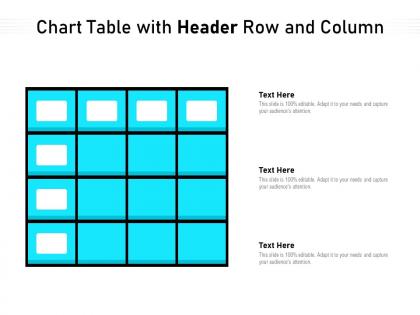 Chart table with header row and column