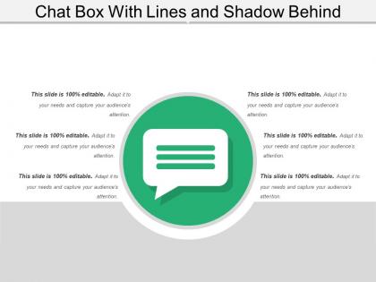 Chat box with lines and shadow behind