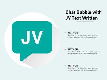 Chat bubble with jv text written