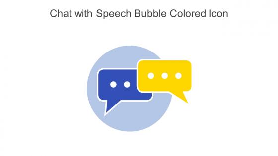 Chat With Speech Bubble Colored Icon In Powerpoint Pptx Png And Editable Eps Format