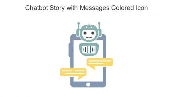 Chatbot Story With Messages Colored Icon In Powerpoint Pptx Png And Editable Eps Format