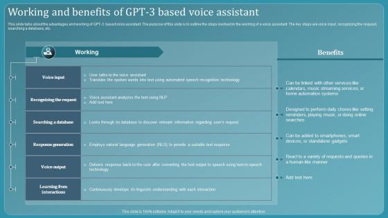 Chatbot Using Gpt 3 Working And Benefits Of Gpt 3 Based Voice Assistant