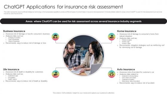 ChatGPT Applications For Insurance Risk Assessment Generative AI Transforming Insurance ChatGPT SS V