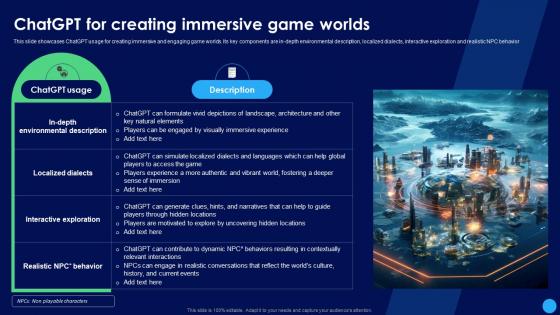 ChatGPT For Creating Immersive ChatGPT In Gaming Industry Revamping ChatGPT SS