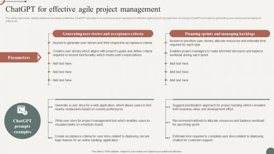 Chatgpt For Effective Agile Unleash Power Of Chatgpt Game Changer Management ChatGPT SS