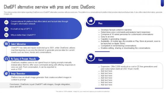 ChatGPT Next Generation AI ChatGPT Alternative Overview With Pros And Cons Chatsonic ChatGPT SS V