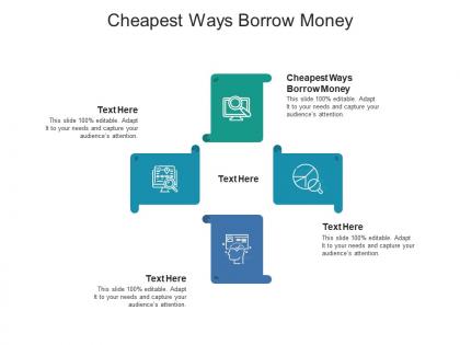 Cheapest ways borrow money ppt powerpoint presentation gallery brochure cpb