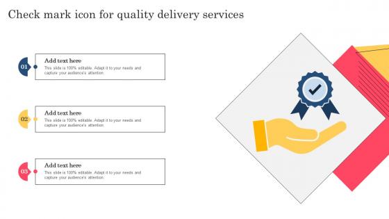 Check Mark Icon For Quality Delivery Services