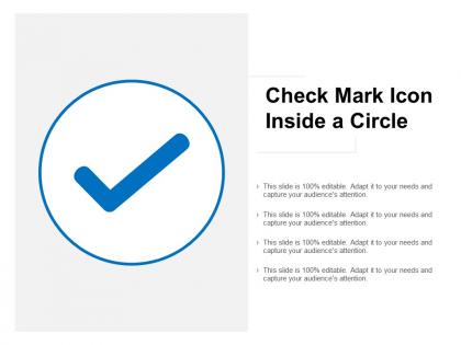 Check mark icon inside a circle