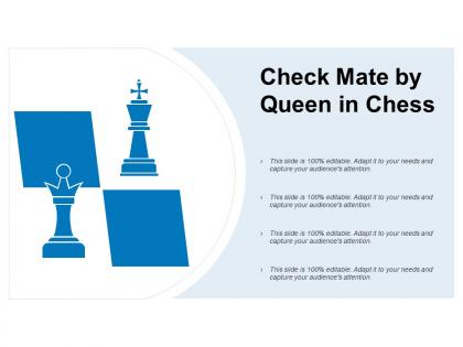 Check mate by queen in chess