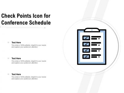 Check points icon for conference schedule