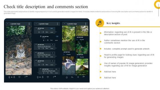 Check Title Description And Comments Section AI Text To Image Generator Platform AI SS V