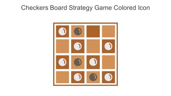 Checkers Board Strategy Game Colored Icon In Powerpoint Pptx Png And Editable Eps Format