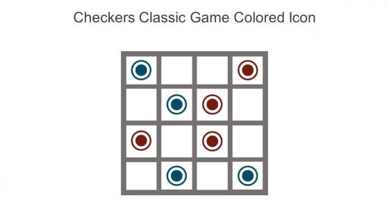 Checkers Classic Game Colored Icon In Powerpoint Pptx Png And Editable Eps Format