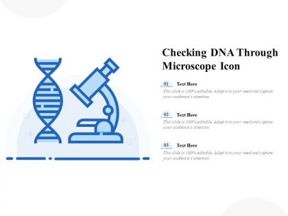 Checking dna through microscope icon