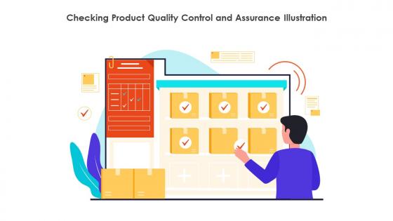 Checking Product Quality Control And Assurance Illustration