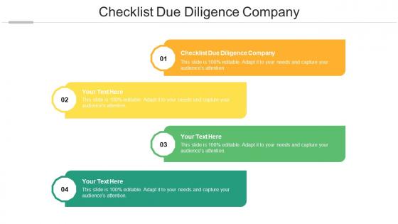 Checklist Due Diligence Company Ppt Powerpoint Presentation Show Graphics Cpb