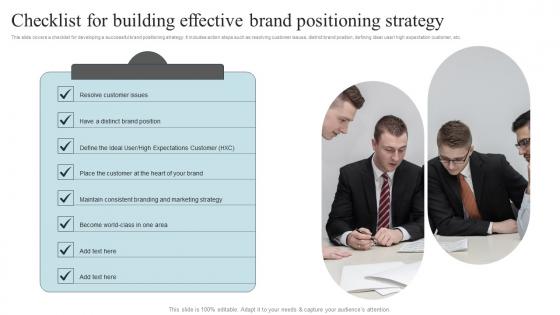 Checklist For Building Effective Brand Positioning Strategy Successful Product Positioning Guide