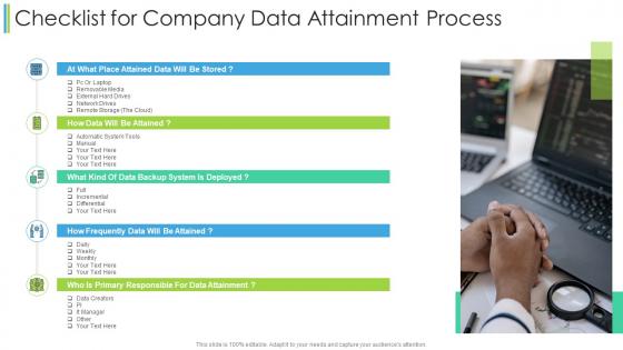 Checklist for company data attainment process