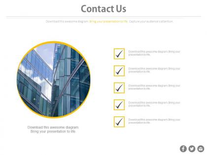 Checklist for contact us details of company powerpoint slides