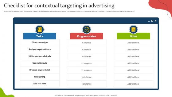 Checklist For Contextual Targeting In Advertising