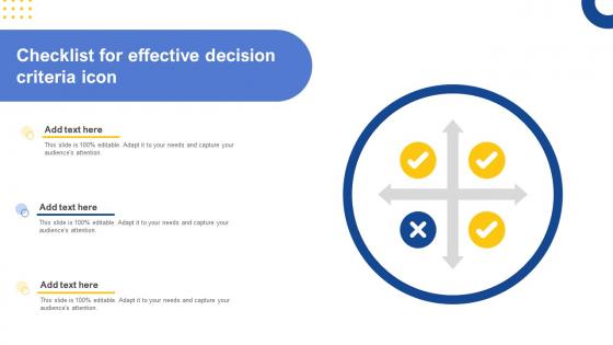 Checklist For Effective Decision Criteria Icon