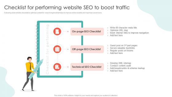 Checklist For Performing Website Seo To Boost Traffic Conversion Rate Optimization SA SS